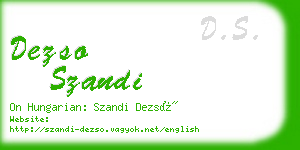 dezso szandi business card